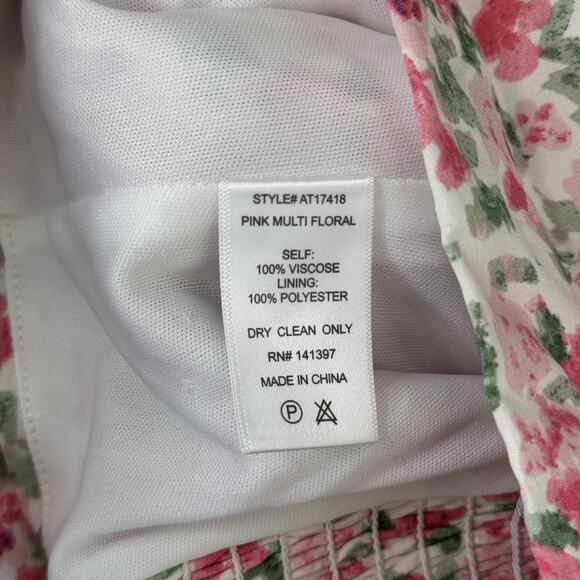 ASTR The Label Top Womens Small Floral Smocked Back Puff Sleeve Blouse Cottage - Picture 8 of 11